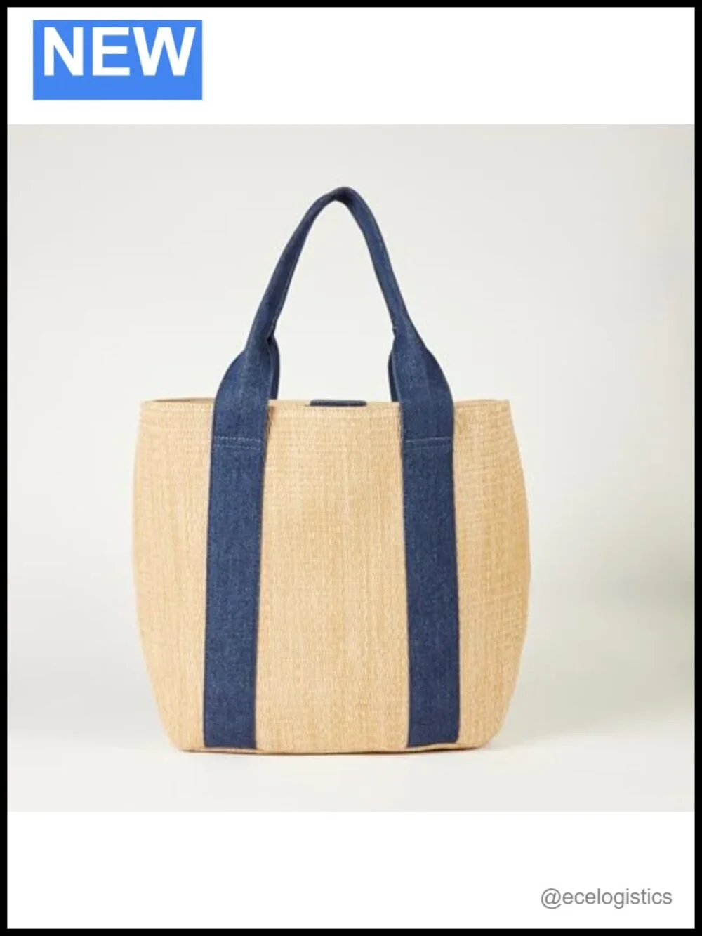 The Drop Tracy Synthetic Straw Canvas Tote Shoulder Bag